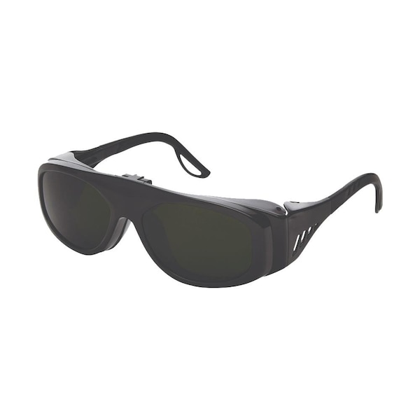 Safety Glasses, Anti-Scratch, Clear Lens, Black Frame, Full-Frame